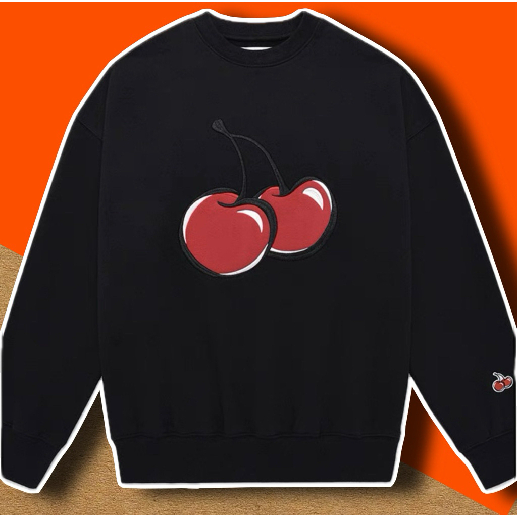 PRELOVED CREWNECK SWEATER KIRSH CHERY HITAM