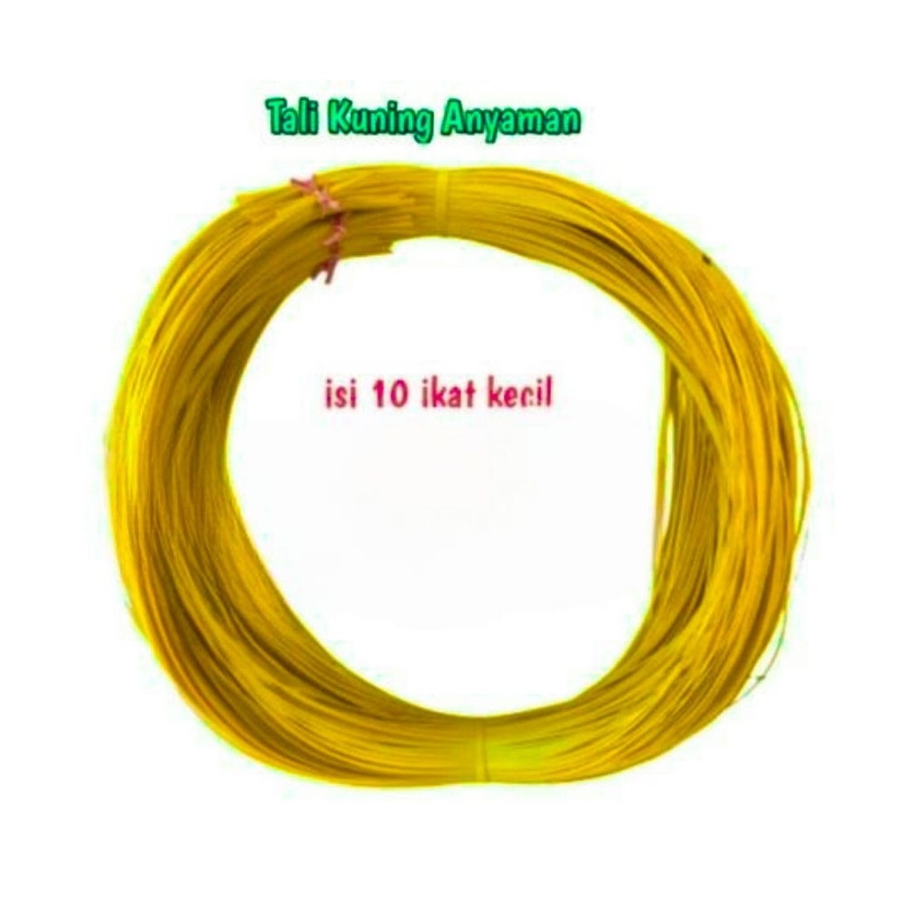 

Tali kuning tali untuk mengikat anyaman seperti ayakan dan bakul isi 10 ikat kecil