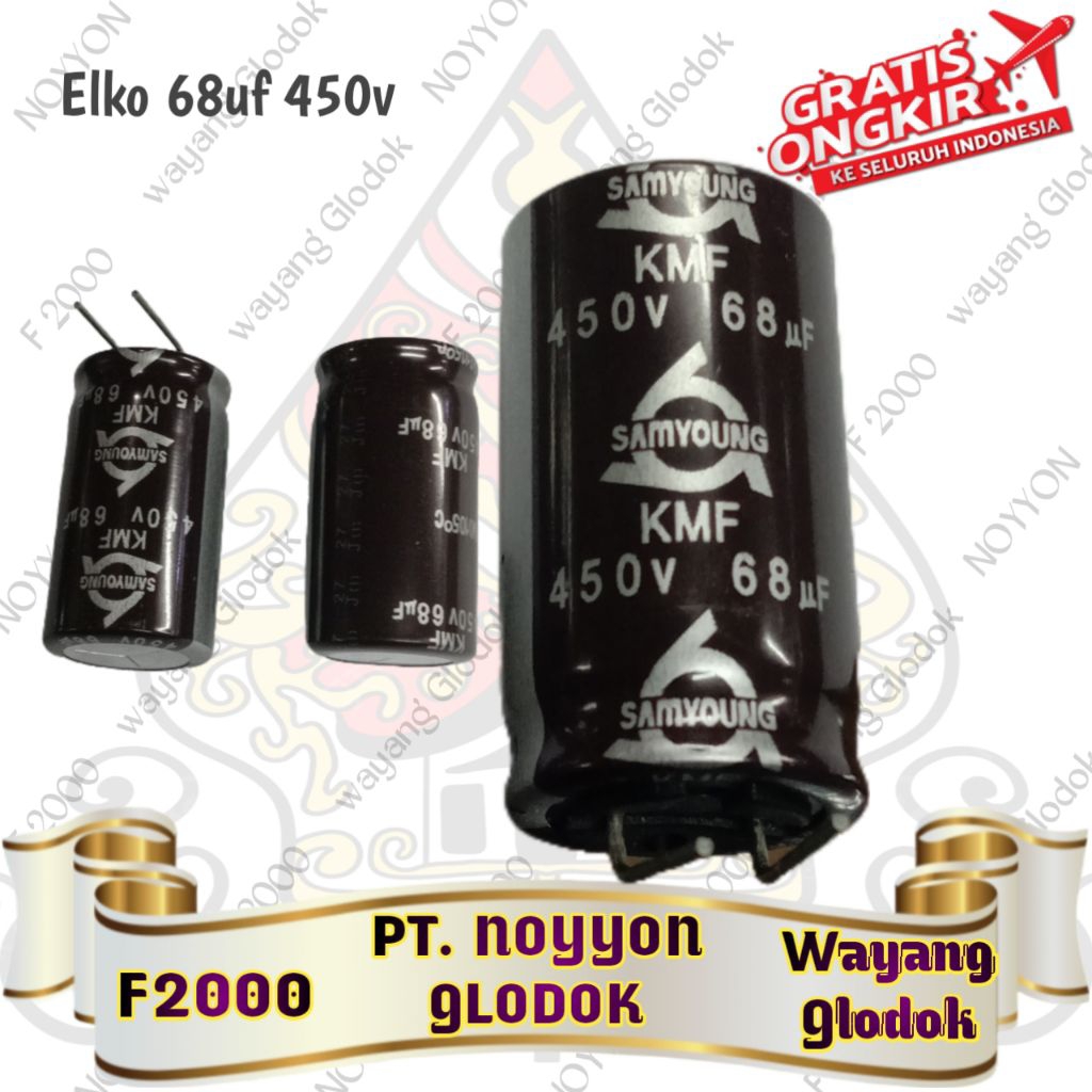 Capacitor elco 68uf 450v Kapasitor elko 68 uf 450 volt 450/68
