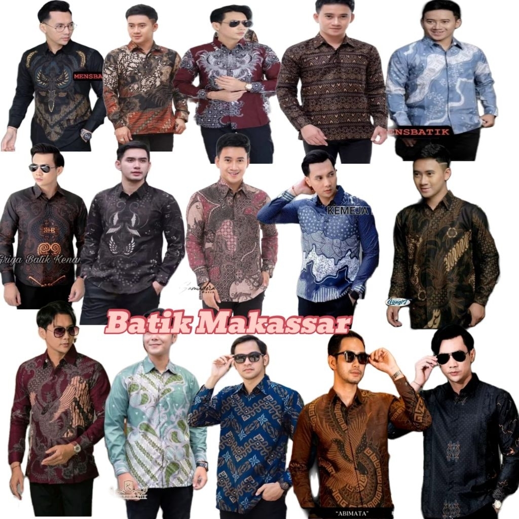 BATIK PRIA MAKASSAR KEKINIAN HALUS LEMBUT NYAMAN BAHAN KATUN