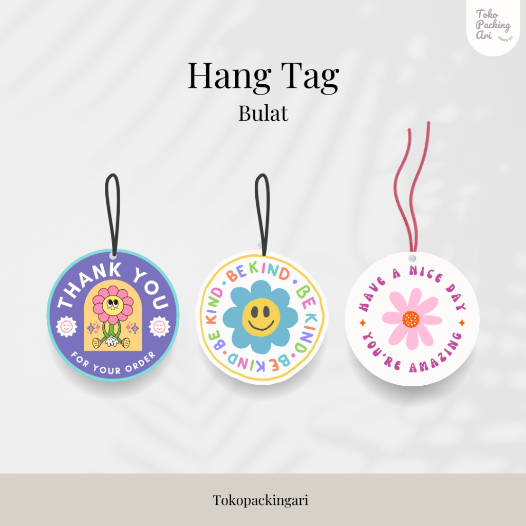 

Hang Tag Bulat | Hang Tag Bulat Custom | HangTag Baju | Label Kertas Aksesoris | Hang Tag Hijab / Kerudung