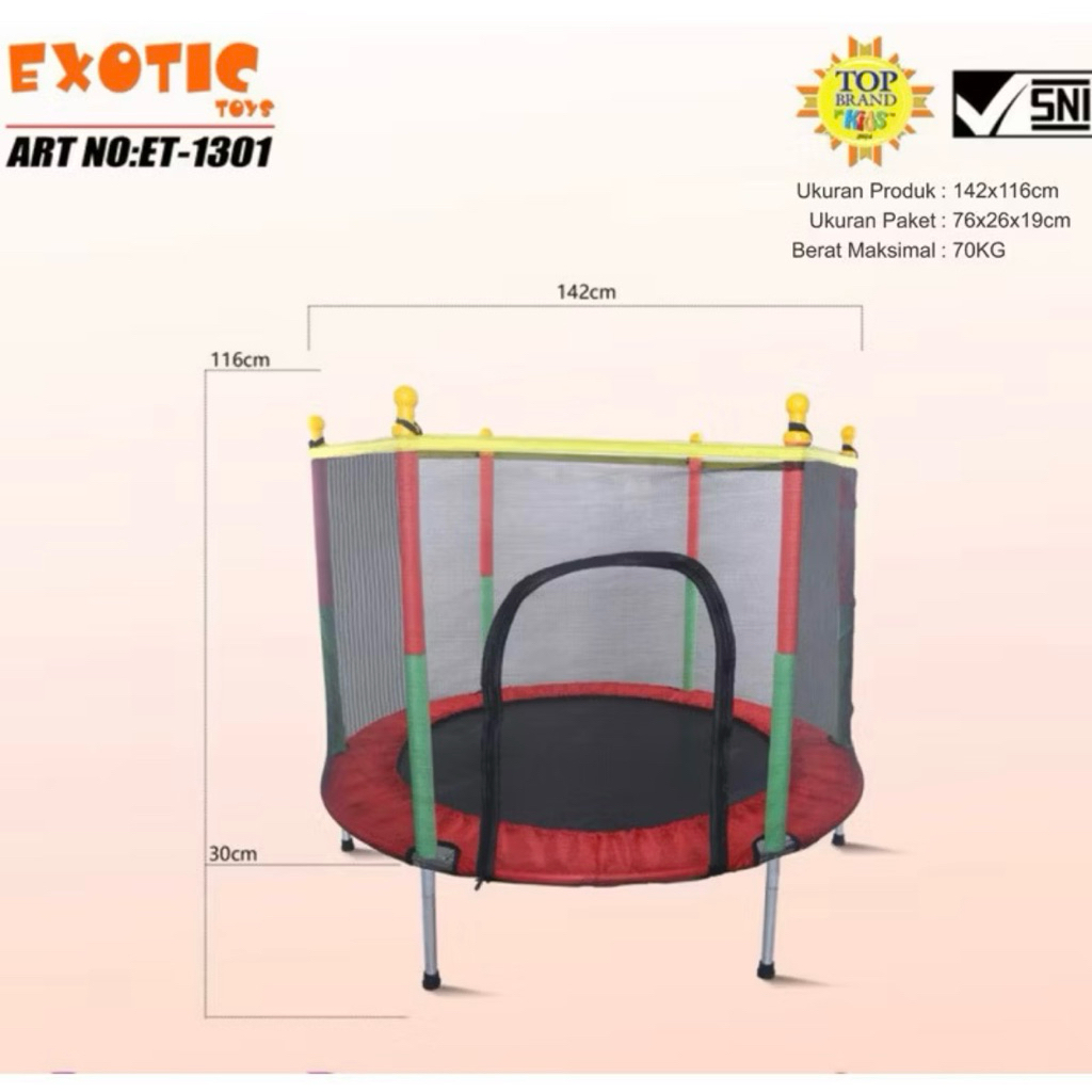 PRELOVED TRAMPOLINE ANAK MERK EXOTIC