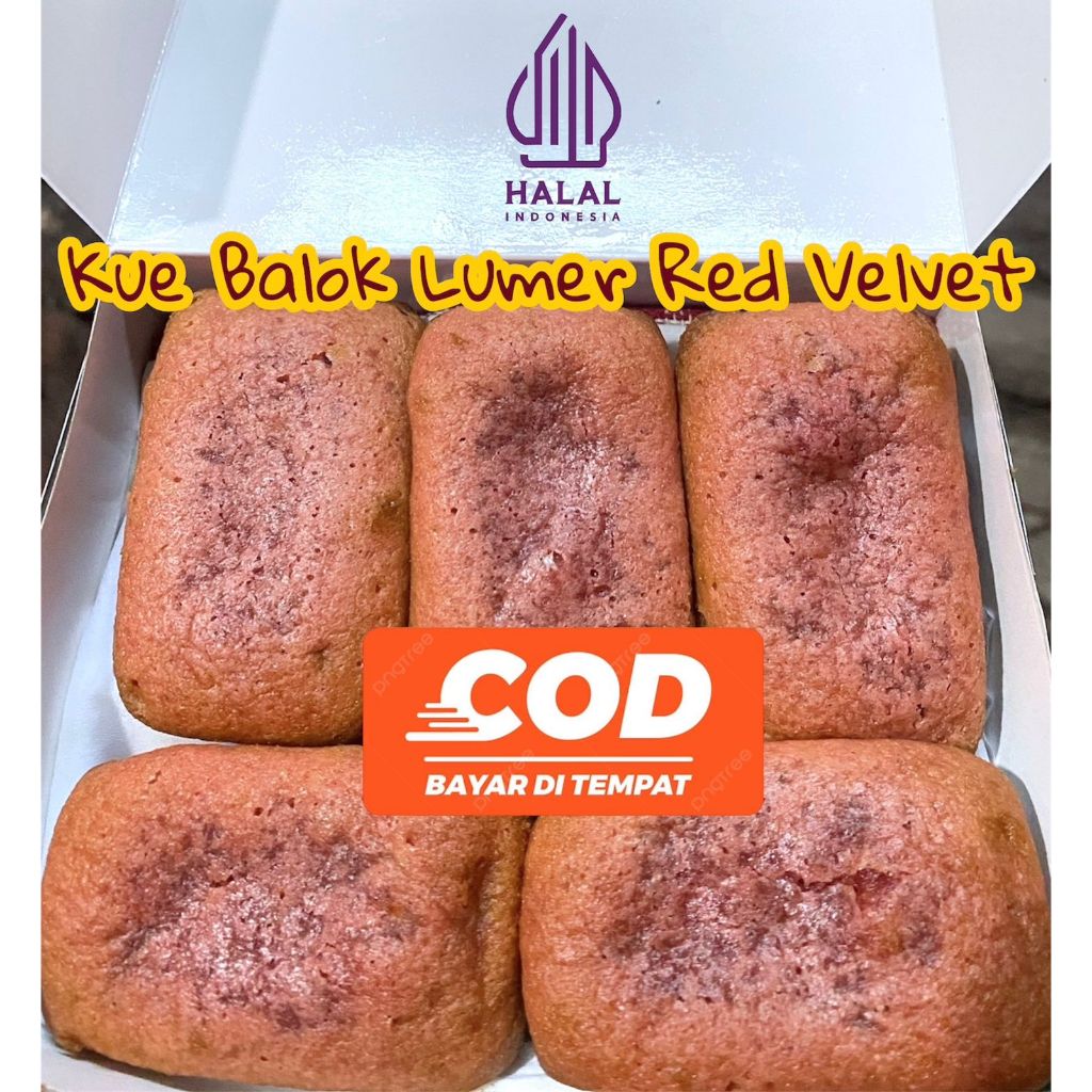 

Spesial Kue Balok Varian Red VelVet 5 &10 potong kue balok lumer 100% HALAL