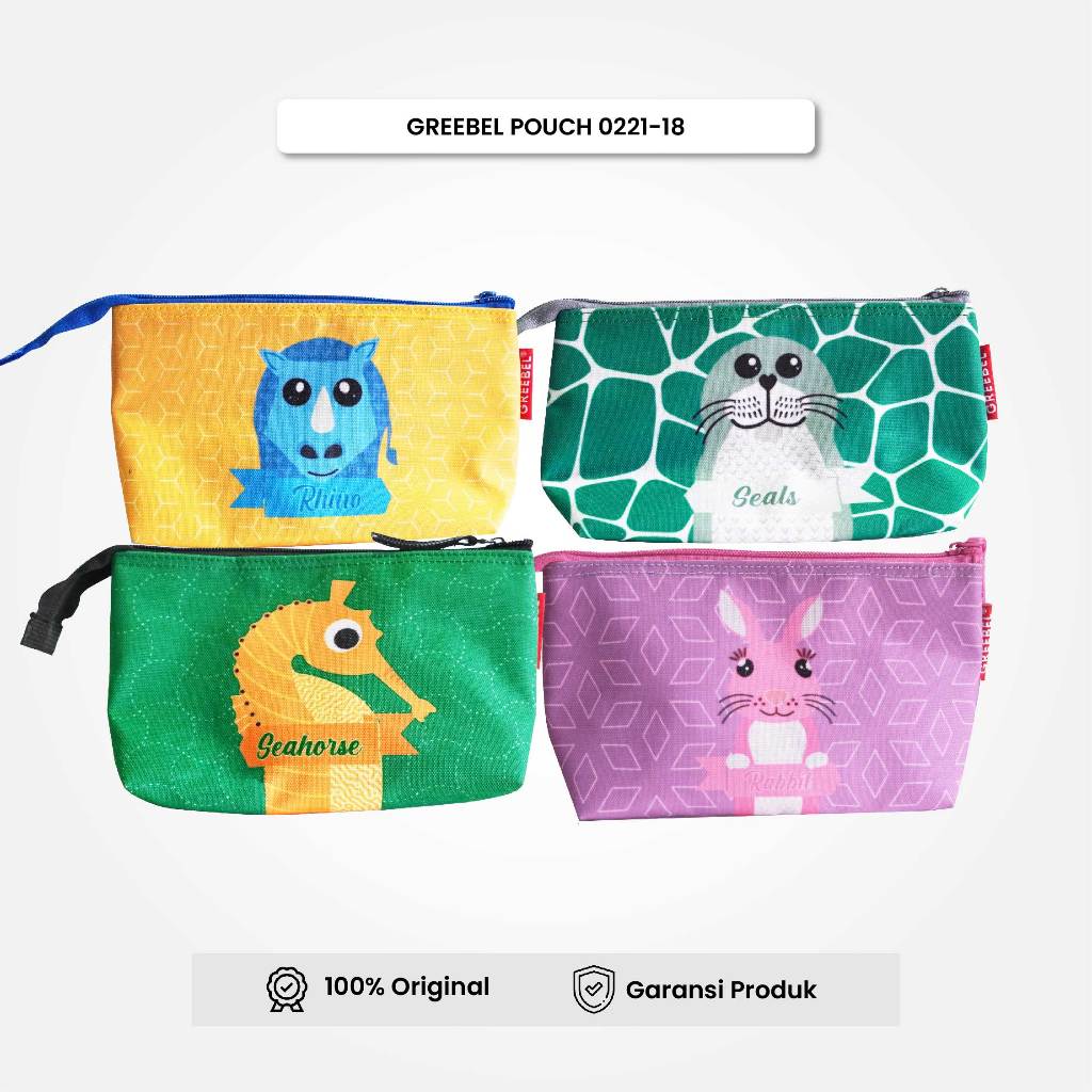 

Greebel Tempat Pensil Motif Hewan Lucu / POUCH 0221-18 (1PCS) / Pouch Lucu Multifungsi untuk Sekolah Kantor