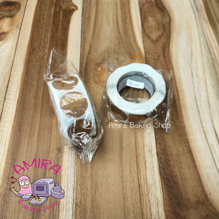 

Sticker Thank You Cokelat D-01