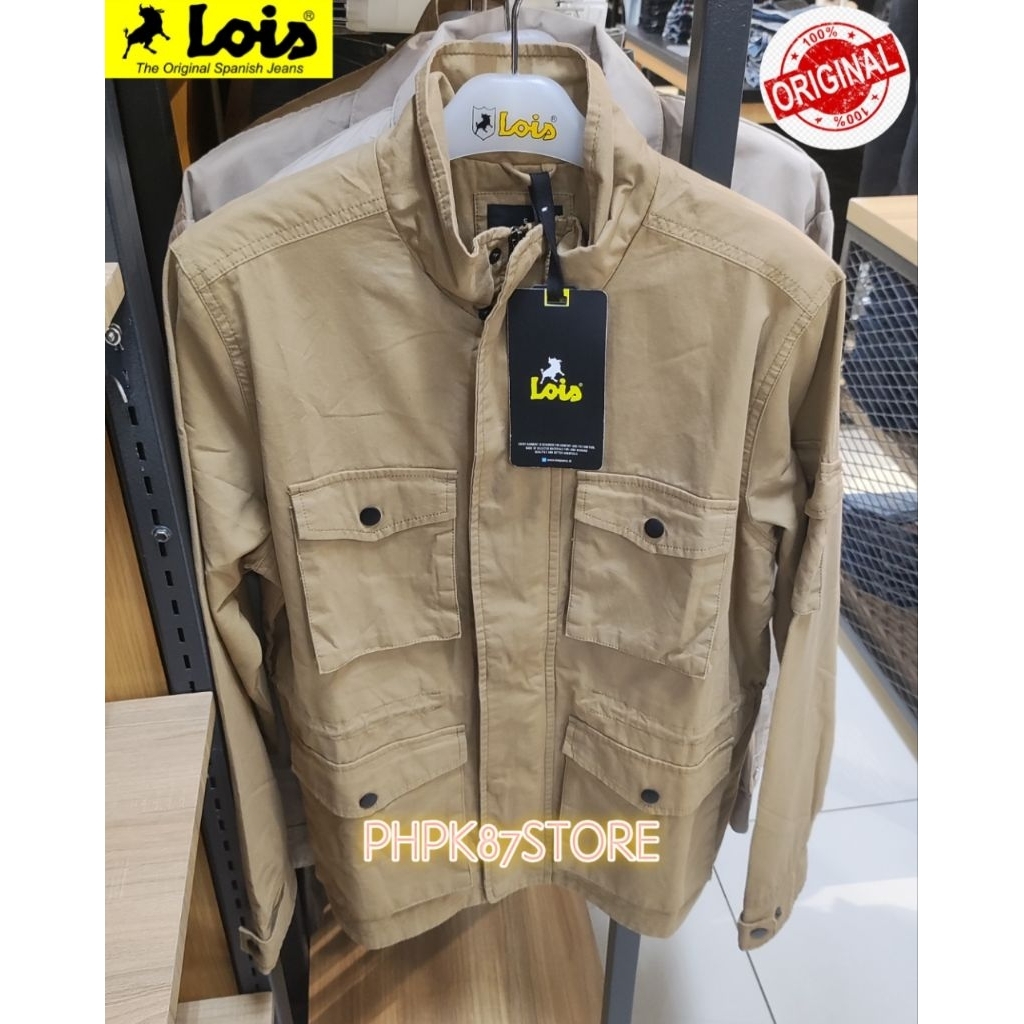 Jaket pria merek Lois jeans, jaket kerah collar original premium