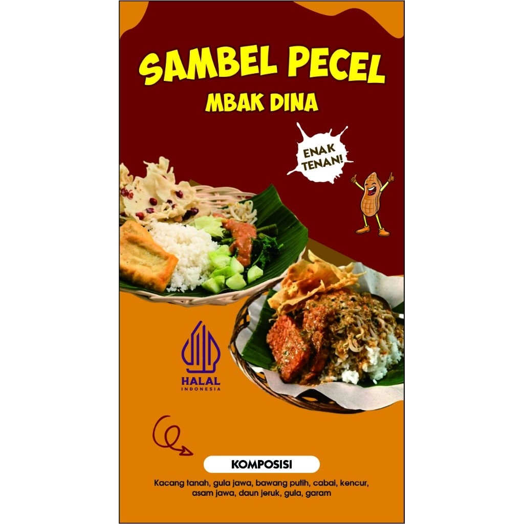 

Bumbu Pecel Mbak Dina Nikmat Lezat Gurih Khas Malang Oleh-Oleh Kemasan 500 Gram