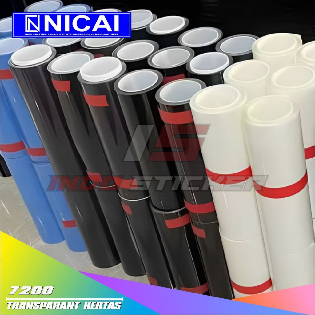 Sticker Skotlite NICAI 7300 Transparan Kertas Standart [METERAN] / Warna terbaru scotlite NICAI 7300