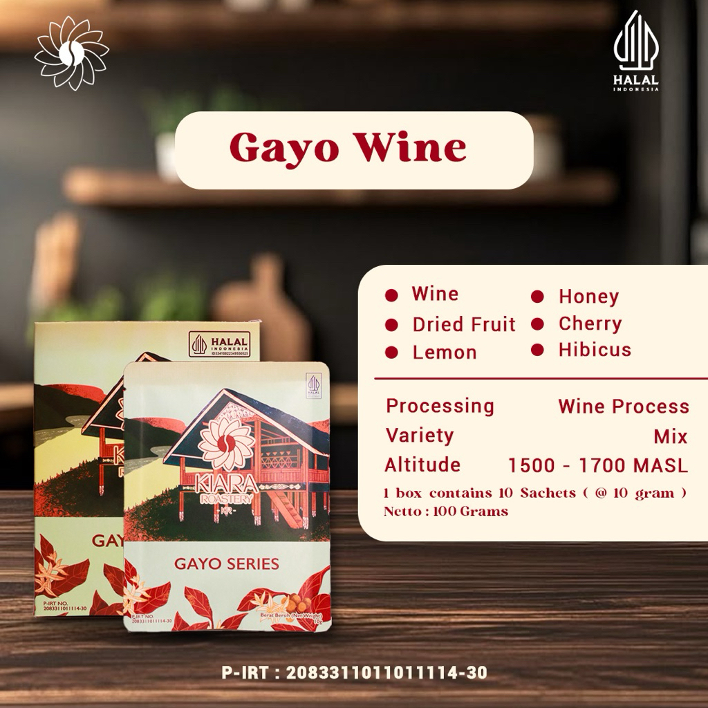 

Gayo Wine Drip Bag | Kopi 100% Full Arabica | Specialty Grade Coffee | Bubuk Kopi Langsung Seduh | Kiara Roastery