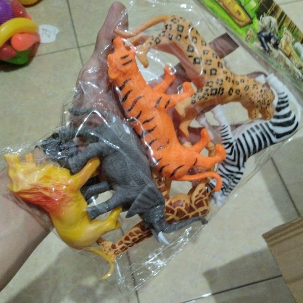 oketoys mainan hewan karet wild animal animal world