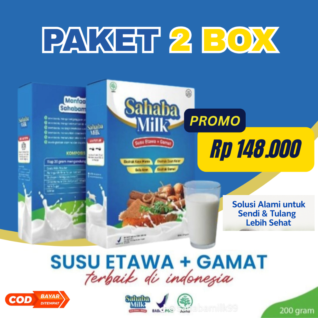 

SAHABAMILK - 2 Box Susu Etawa Dengan Ekstrak Gamat Dan Daun Kelor