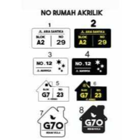 CUSTOM NOMOR RUMAH AKRILIK / PAPAN NOMER RUMAH AKRILIK