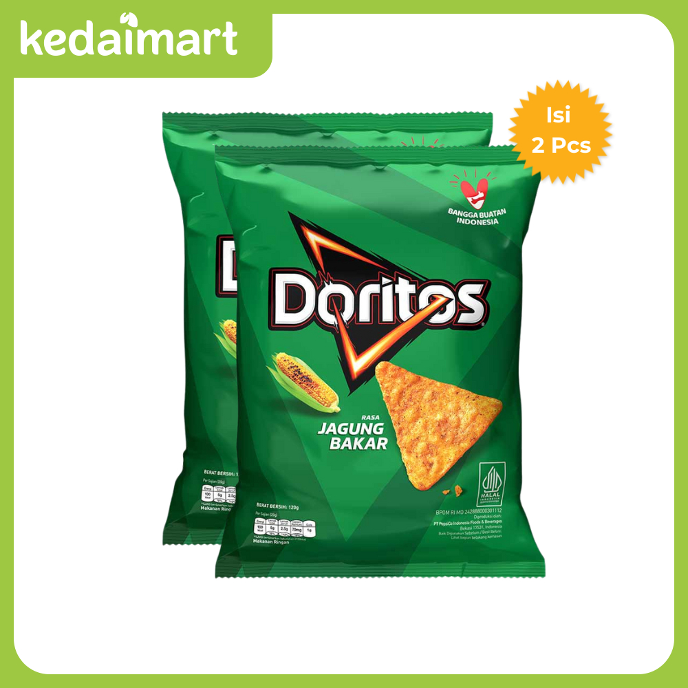 

Doritos Snack Tortilla Chips Rasa Jagung Bakar 120 Gram X 2 Pcs