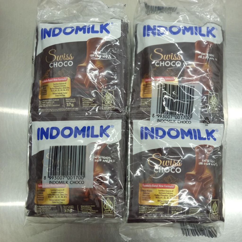 

susu kental manis Indomilk Swiss coklat renteng 6 sachet