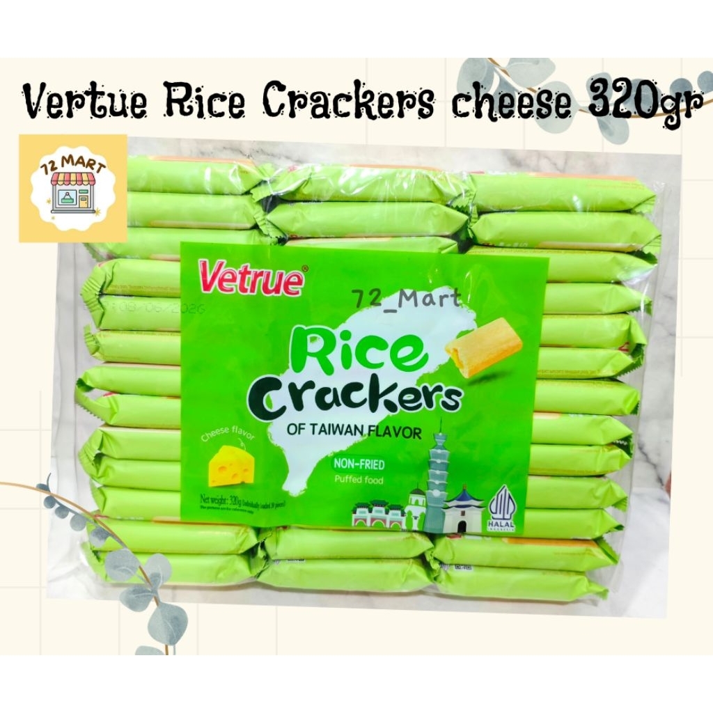 

Vetrue Taiwan Flavour Rice Crackers 300gr | Krackers Beras | Cheese | EggYolk