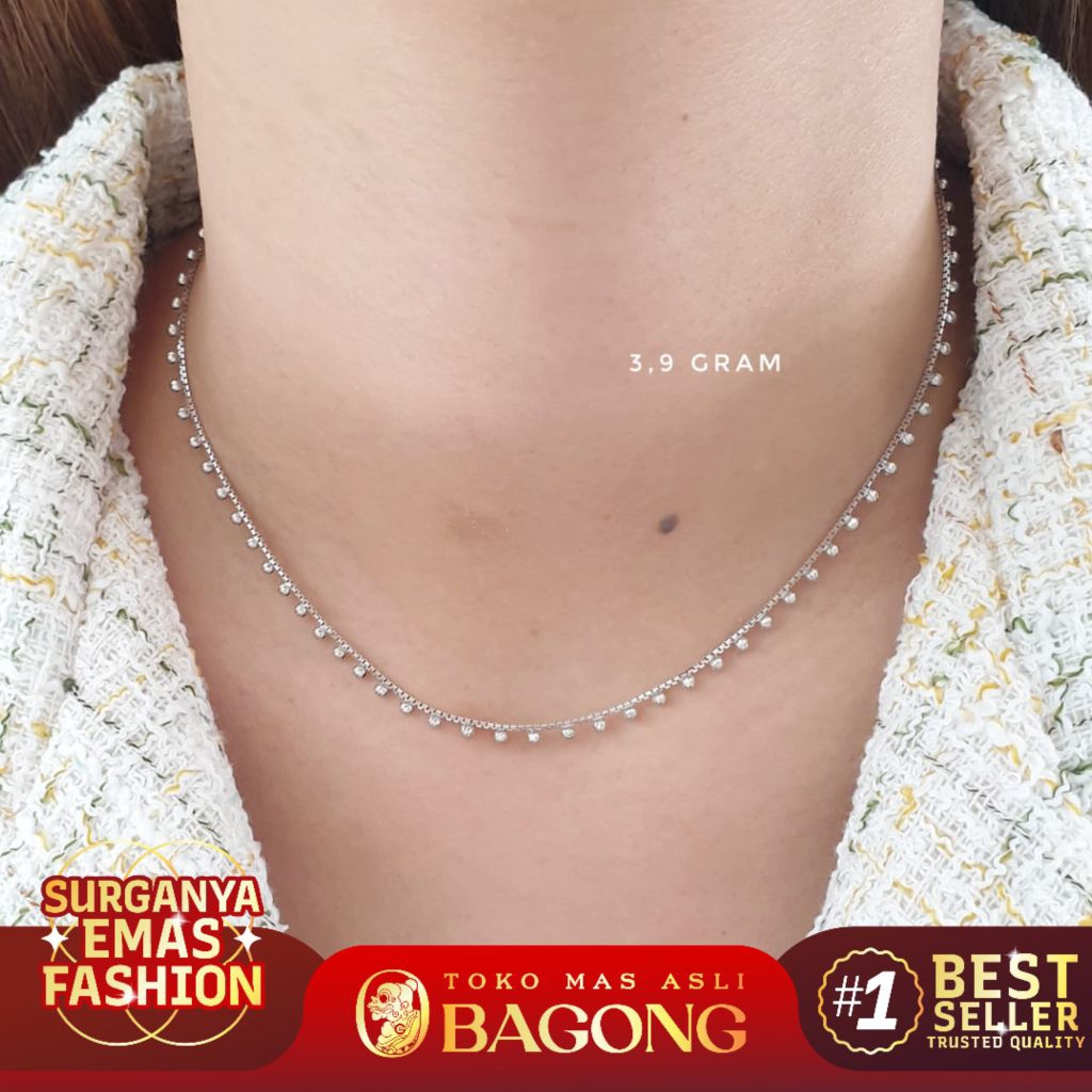 KALUNG FASHION MERICA JUNTAI KOREA 17K/750 - ASLI BAGONG GOLD BAGONG EMAS