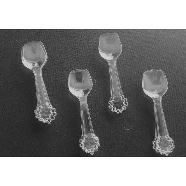 SENDOK PLASTIK KECIL SENDOK PUDING AGAR AGAR JELLY