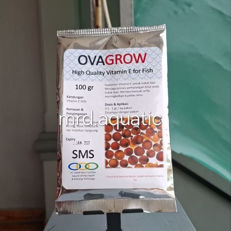 Ovagrow vitamin E penyubur telur ikan 100gr original