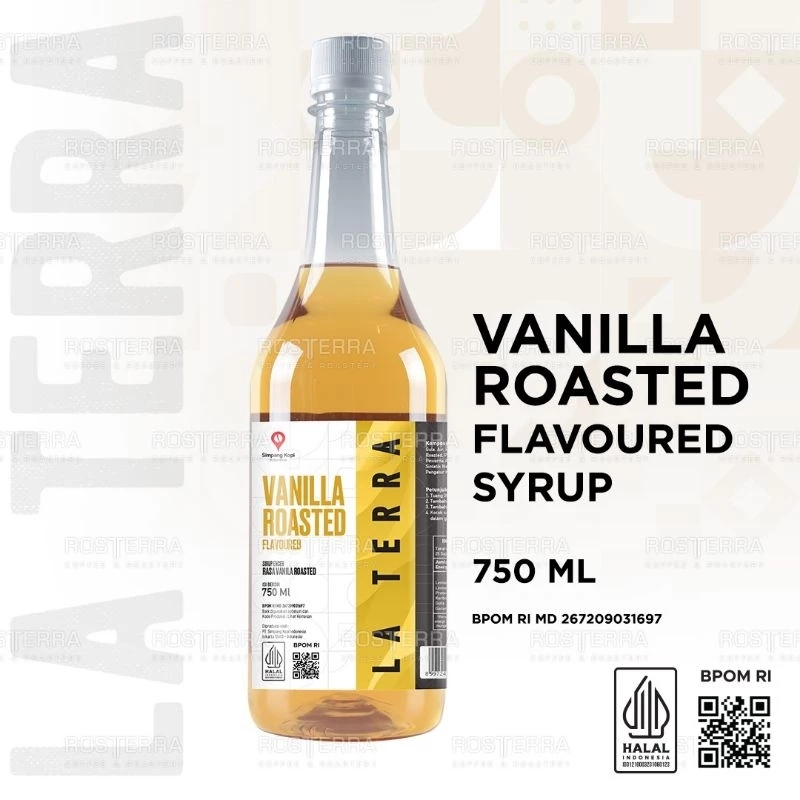 

La Terra Syrup Roasted Vanilla 750 ml | Flavor Sirup Minuman