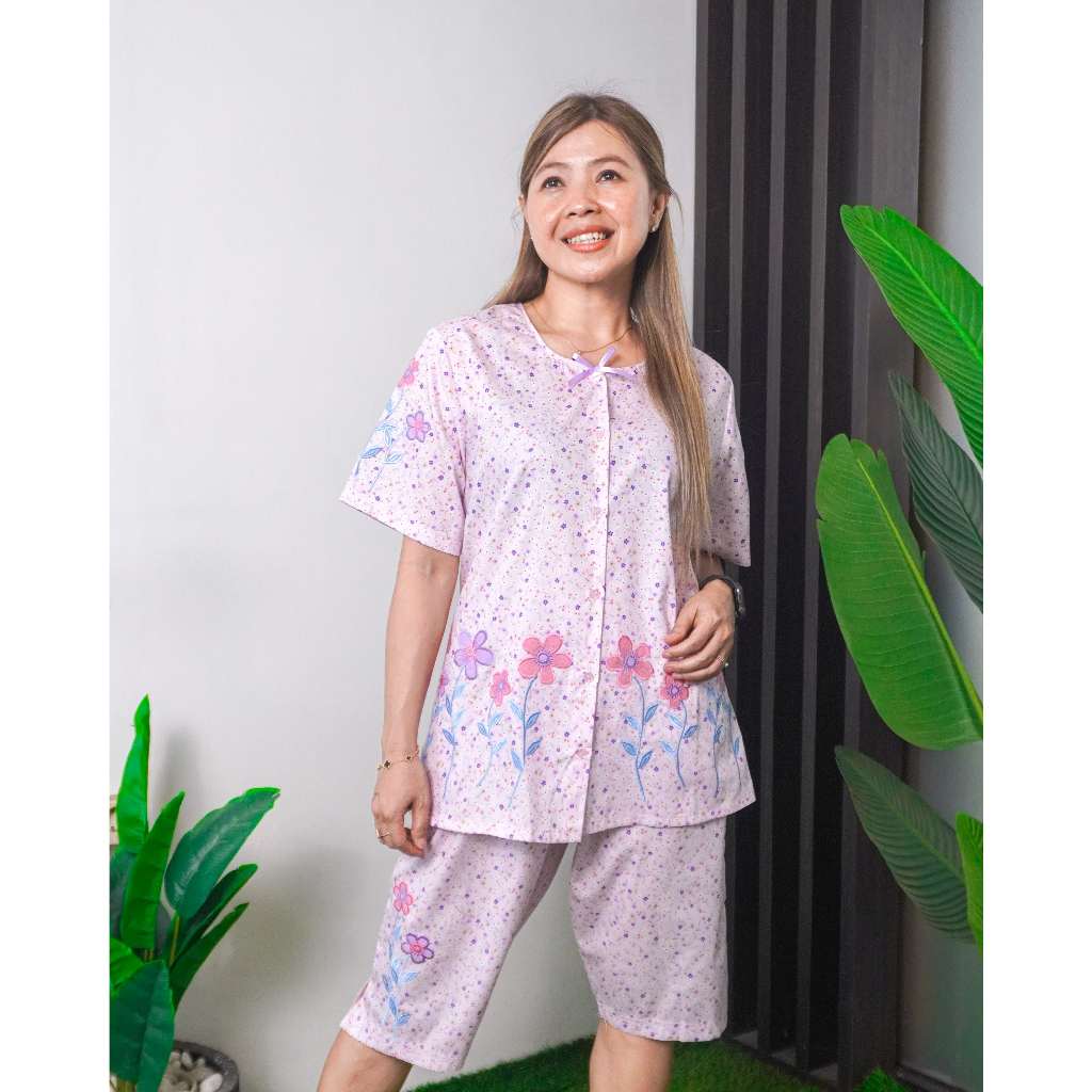 Babydoll Bordir Katun Jepang Premium Khas Malang Motif Bunga [ Baju Tidur Wanita ] [ Piyama Busui ]