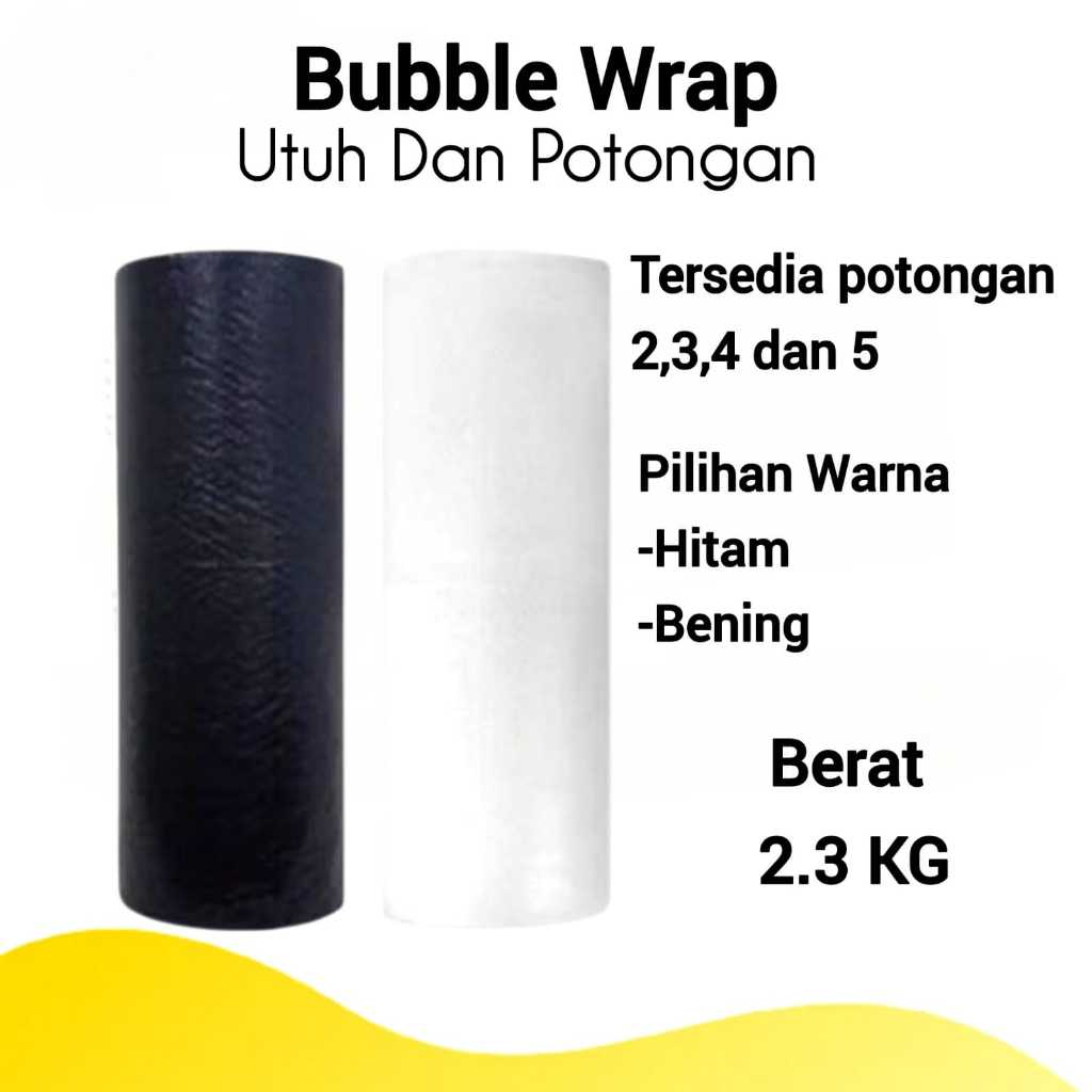 

Bubblewrap Roll Utuh Dan Potongan 2,3 KG Bubble Wrap Tebal Packing Warna Bening Dan Hitam Bubble Wrap Potongan 2 Potongan 3 Potongan 4 Potongan 5