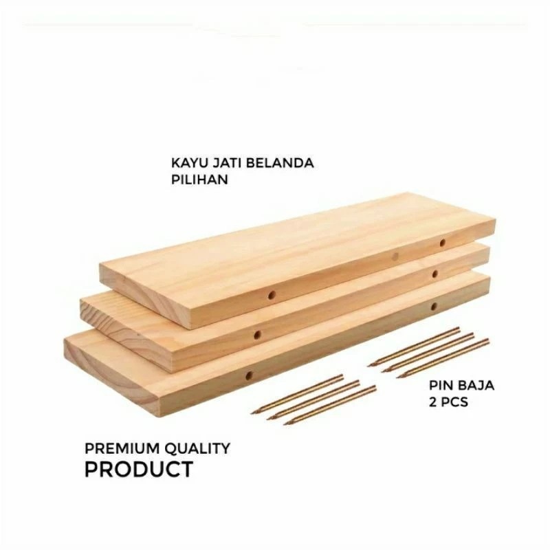 SET ISI 3 PCS AMBALAN DINDING RAK DINDING KAYU HIASAN DINDING AMBALAN TEMPEL DINDING