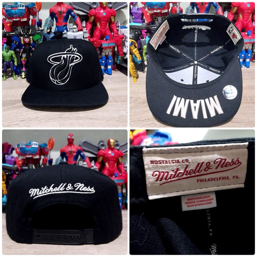 Topi M & N Snapback Miami Heat NBA