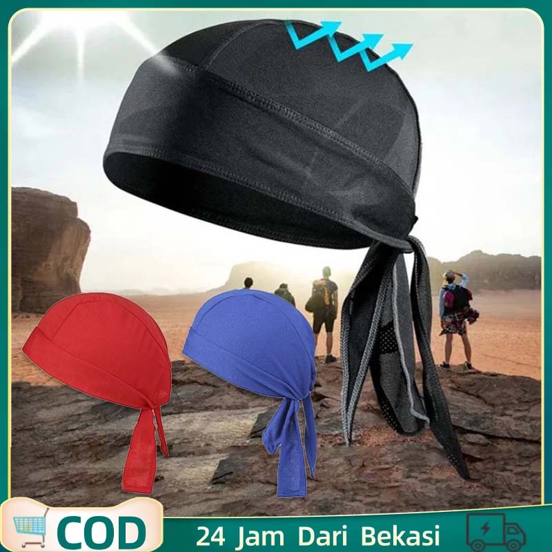 Ekor Panjang Durag Durag Kepala Hip Hop Bandana Durag Silk Ikat Kepala Pirate Hat Chemo Cap