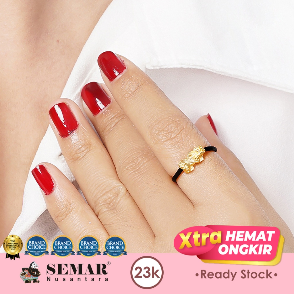 Cincin Tali Emas Charm Dragon Gold 23K Gold Semar Nusantara