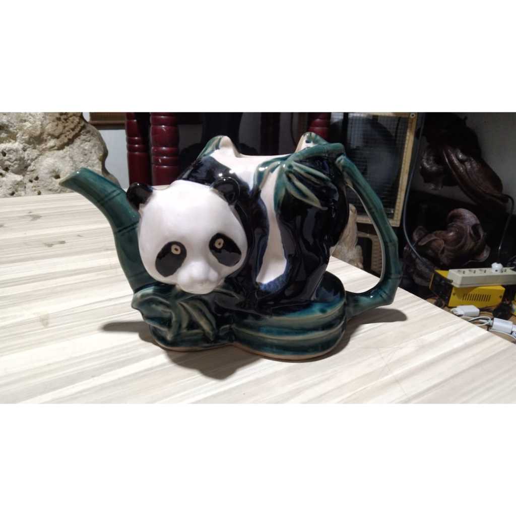 Teko Panda Majolica Keramik Kuno Jadul Antik
