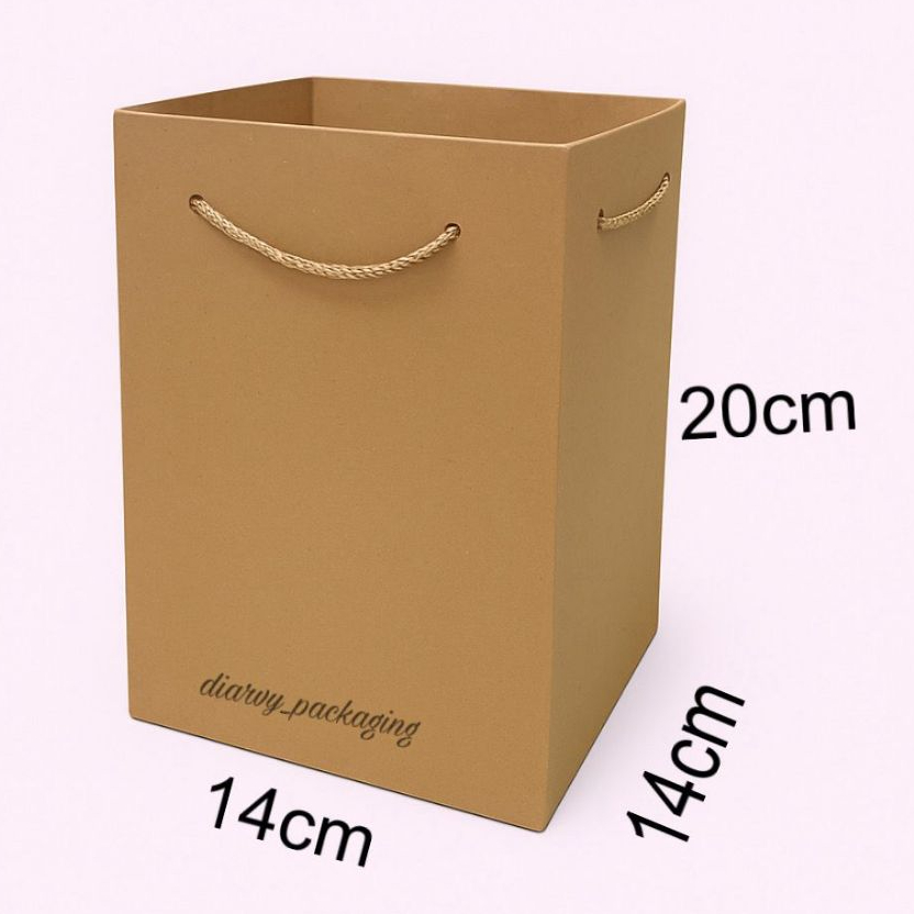 

Paper bag coklat 14x14x20 | Paperbag kue kering | Paper bag untuk makanan | Tas kertas kraft