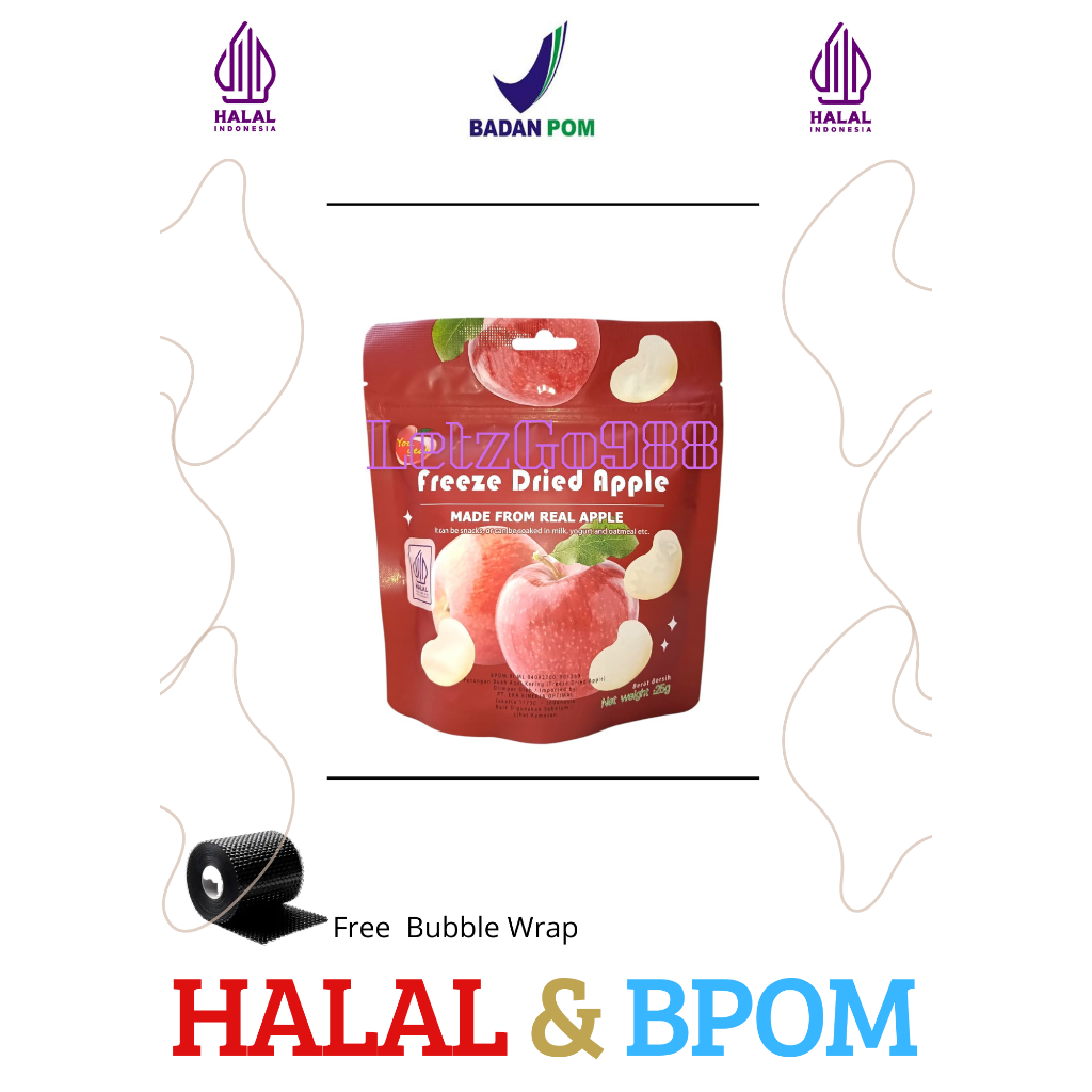 

You Yeah Snack Buah Kering Apel/Olahan Buah Kering Apel /Apple Freeze Dried