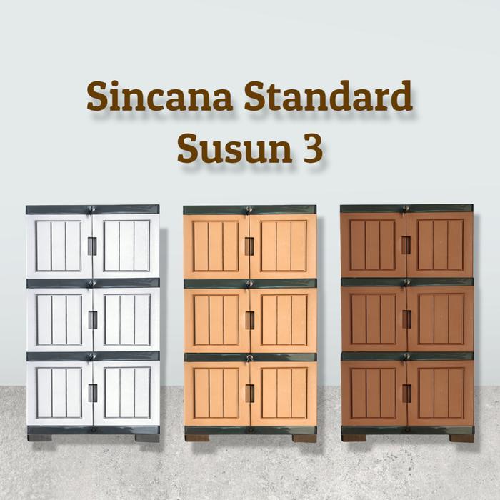 LEMARI PAKAIAN SINCANA STANDARD SUSUN 3