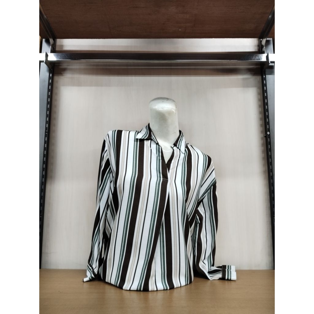 Kemeja Remix Lengan Panjang Wanita Ukuran M, L, XL, XXL