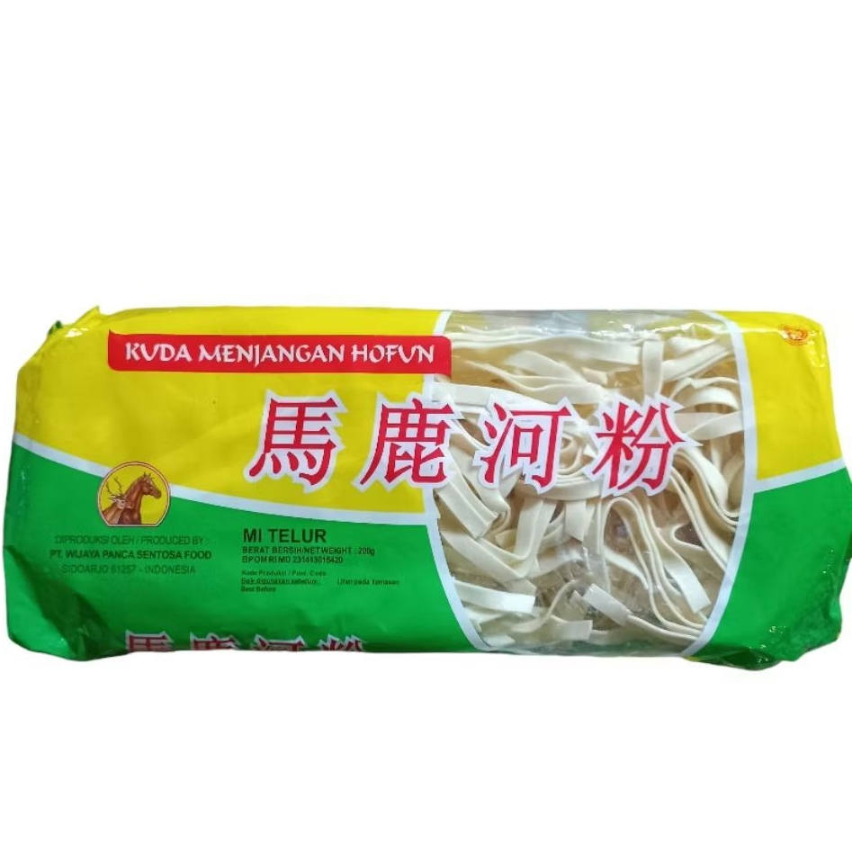 

Mie Kwetiau Merk Kuda Menjangan Hofun 200gr Kwetiaw Mi Pipih