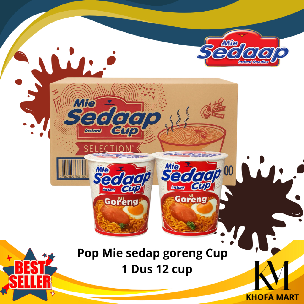 

Pop Mie Sedaap Cup Goreng | 1 Dus Isi 12 Cup | Khofa Mart