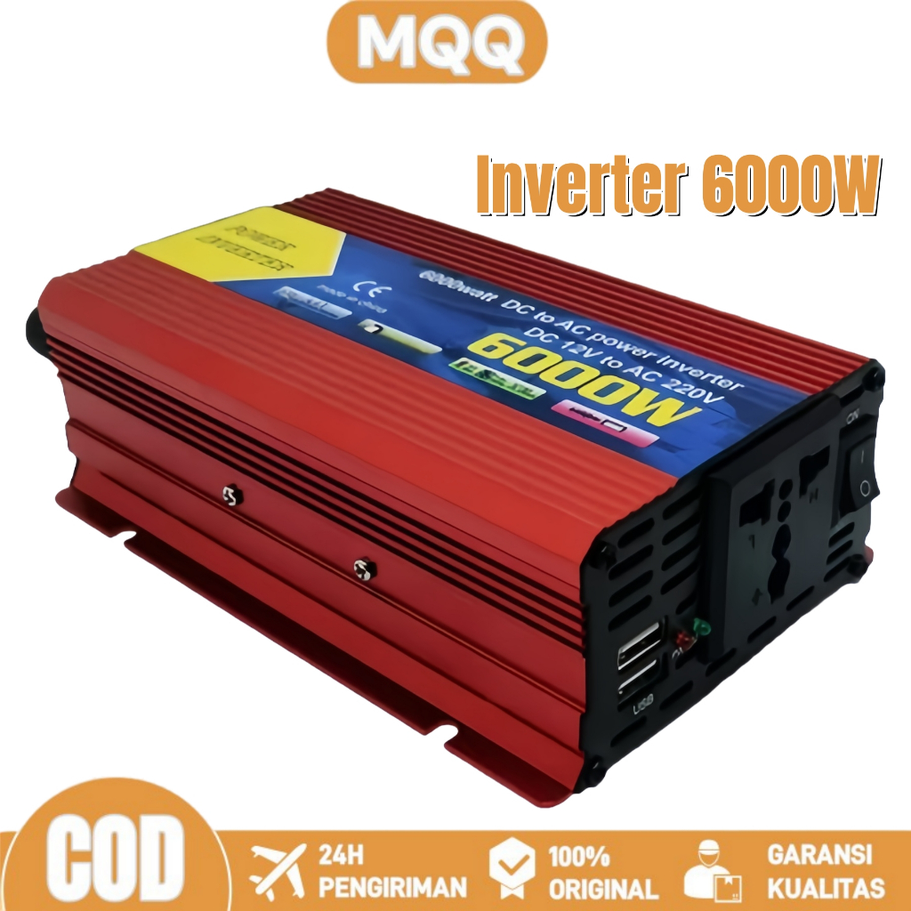 【COD】Inverter 1000 Watt Power Inverter DC Ke AC Aki listrik Serbaguna Daya Besaar 2000W/1000W/500W U
