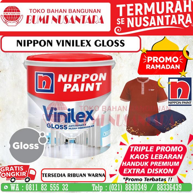 VINILEX GLOSS PUTIH 2,5L CAT TEMBOK GLOSSY VINILEX VINILEX GLOSS 15L - 2,5L, 300 WHITE