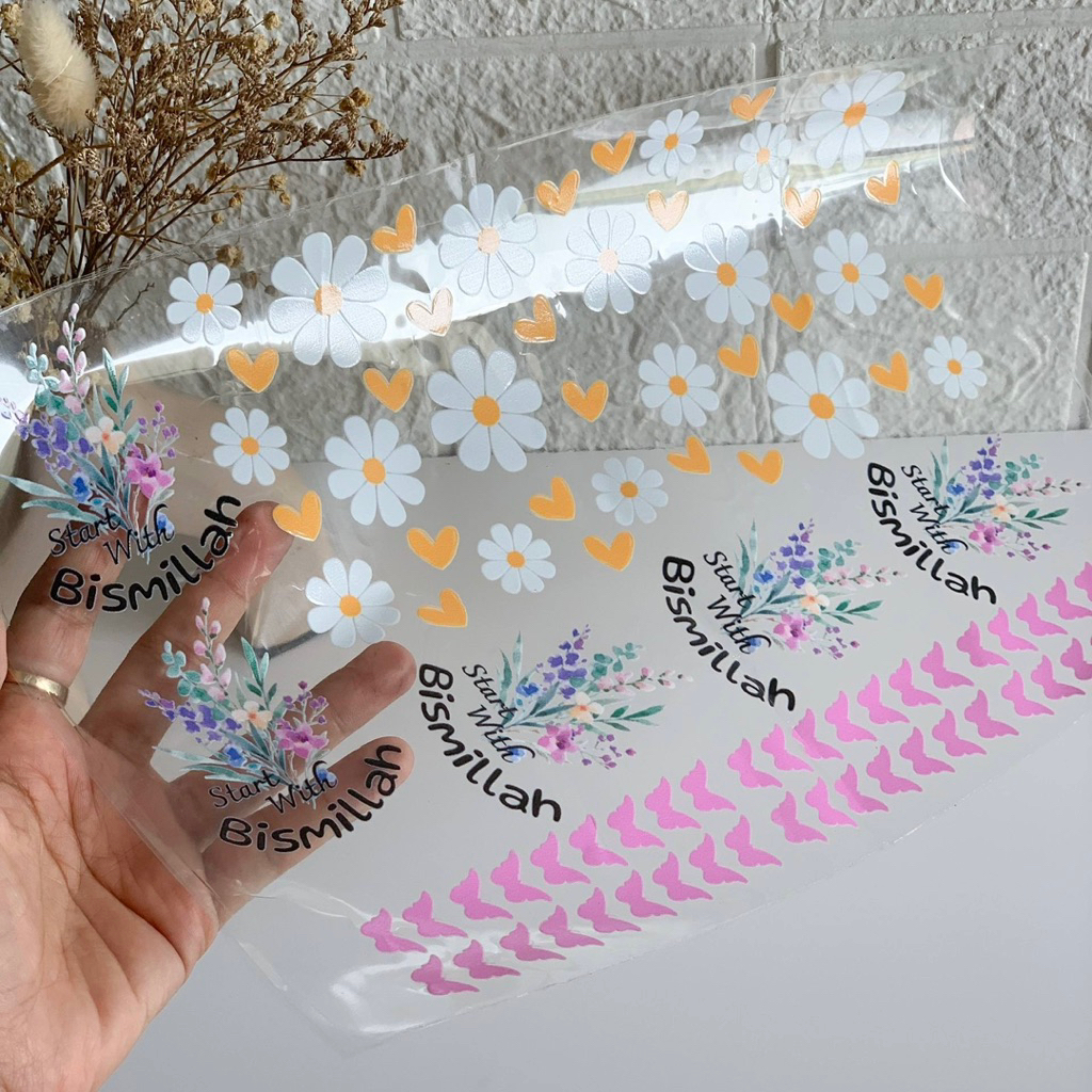 

Cetak Stiker UV DTF Decal Kering Gloss A4