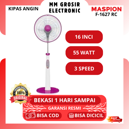 MASPION KIPAS ANGIN BERDIRI 16 INCI F-1627 RC F1627RC F 1627 STAND FAN BEKASI MURAH GARANSI RESMI