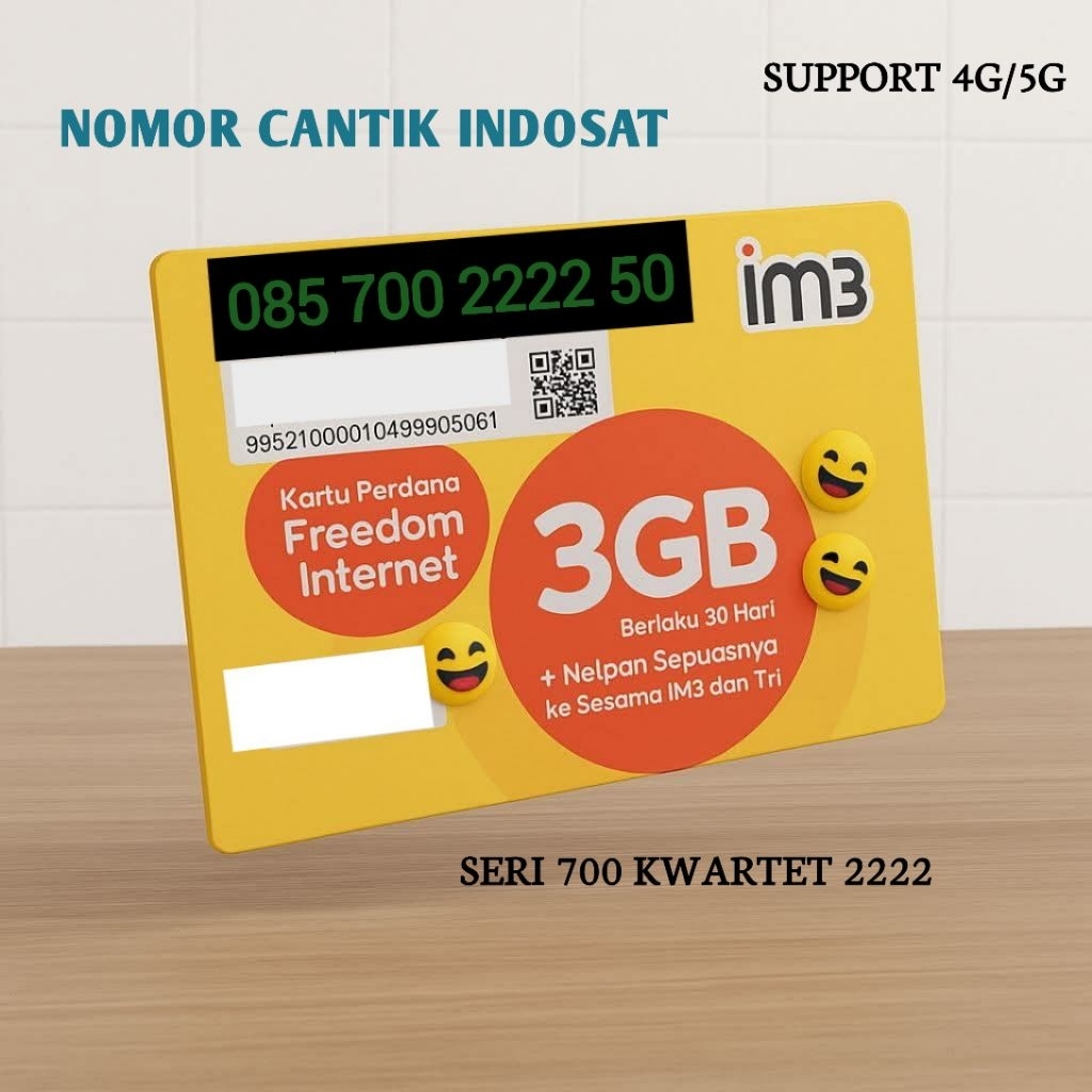 NOMOR CANTIK INDOSAT KWARTET 2222