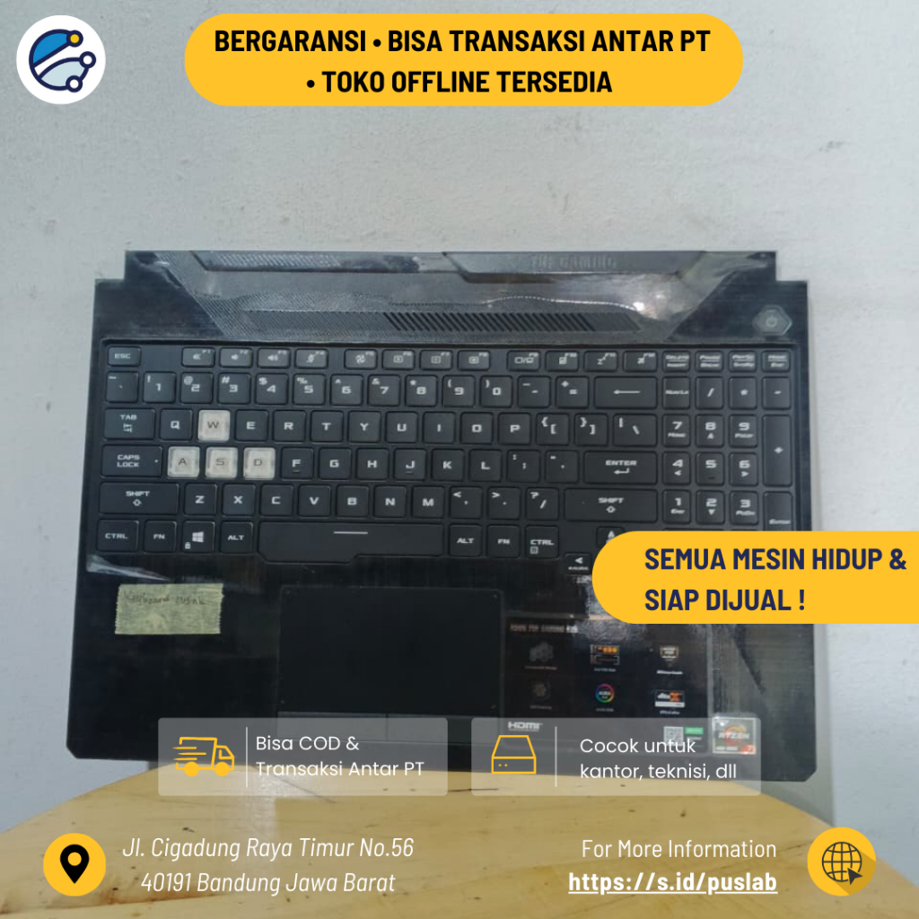 Casing Bawah Laptop / Bottom Case Laptop / Housing Body Laptop Bawah / Keyboard Laptop Copotan / Fra