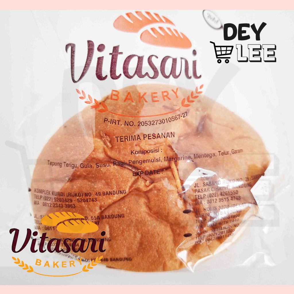 

VITASARI Roti Keju per 1 pc Satuan Fresh Halal Bandung