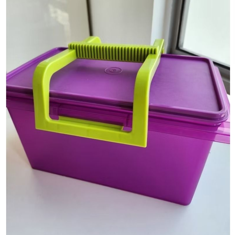 [baru] TUPPERWARE keep n carry 5kg 5Liter box tenteng container wadah makan perkakas warna ungu hija