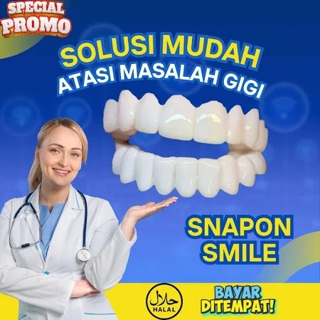 Gigi Instan Snap On Smile Ori / Gigi Palsu Instan Atas Bawah
