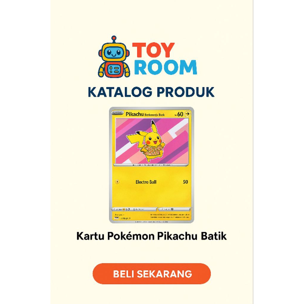 Kartu Pokemon Promo Pikachu Berkemja Batik Pokemon Indonesia Journey Original