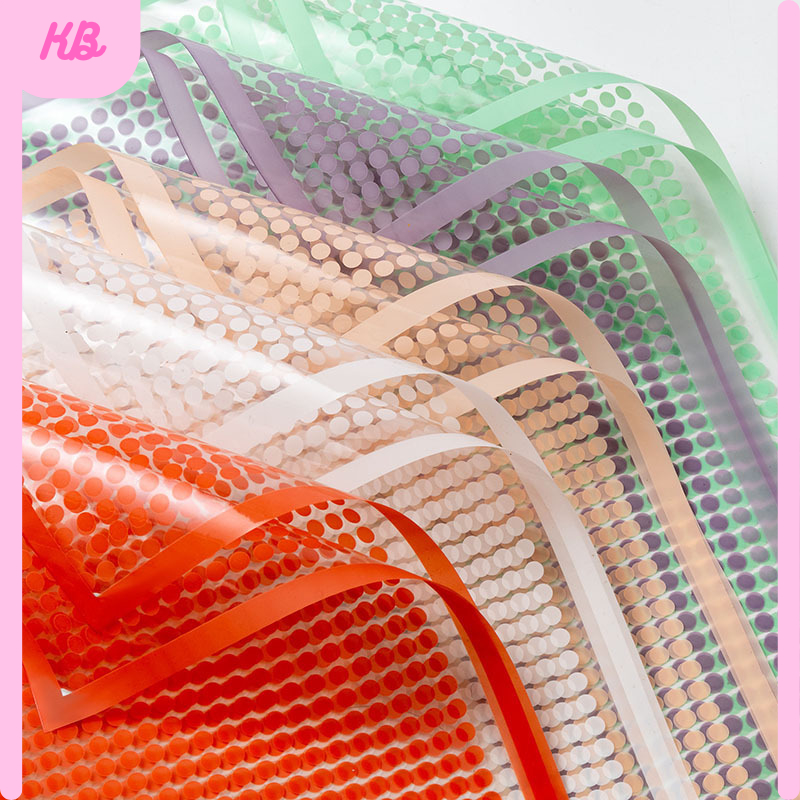 

20 LEMBAR Flower Wrapping Polkadot Cellophane Kertas Buket Bunga Transparan List Florist Ecer KB6189 NEW 1 copy