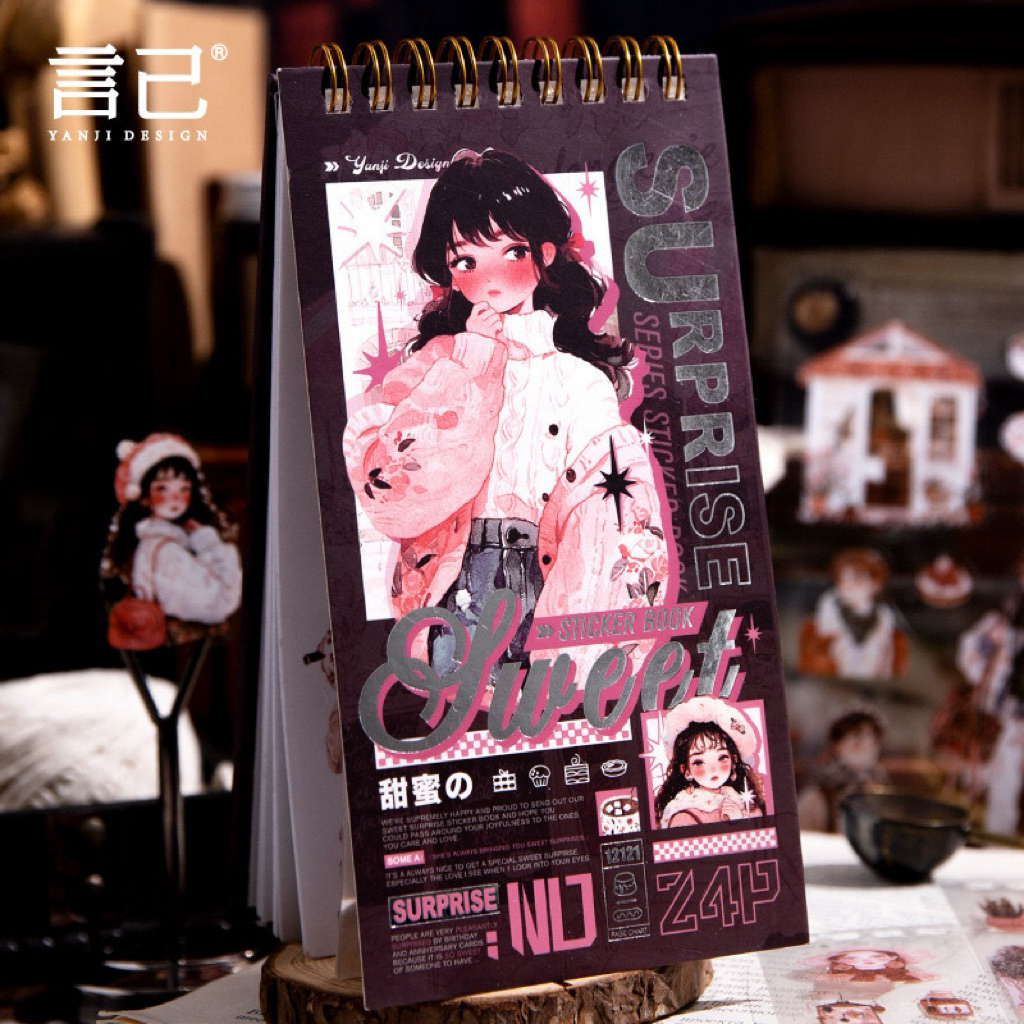 

(5AA) sticker book buku PET washi paper wanita cantik tag vintage label memo pretty girl