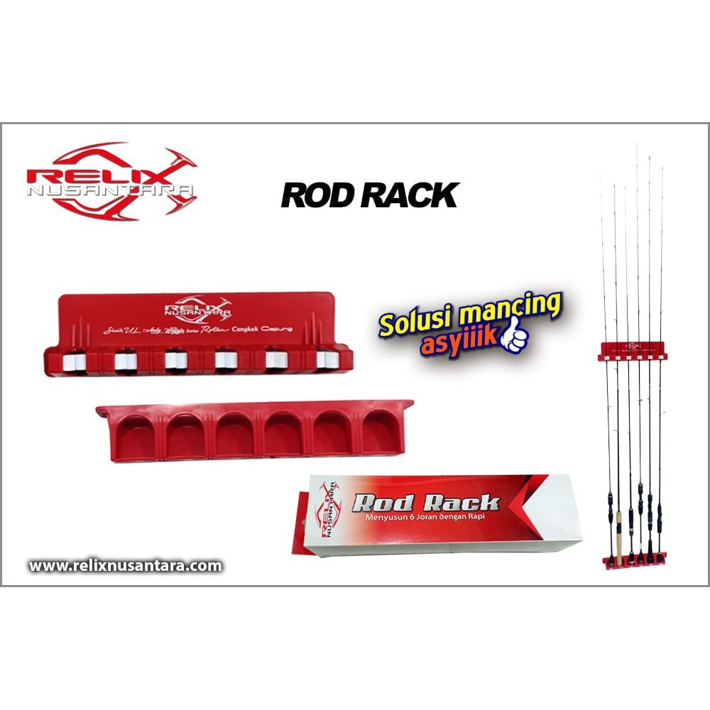 Relix Nusantara Rak Joran Dinding 6 Pcs Portable