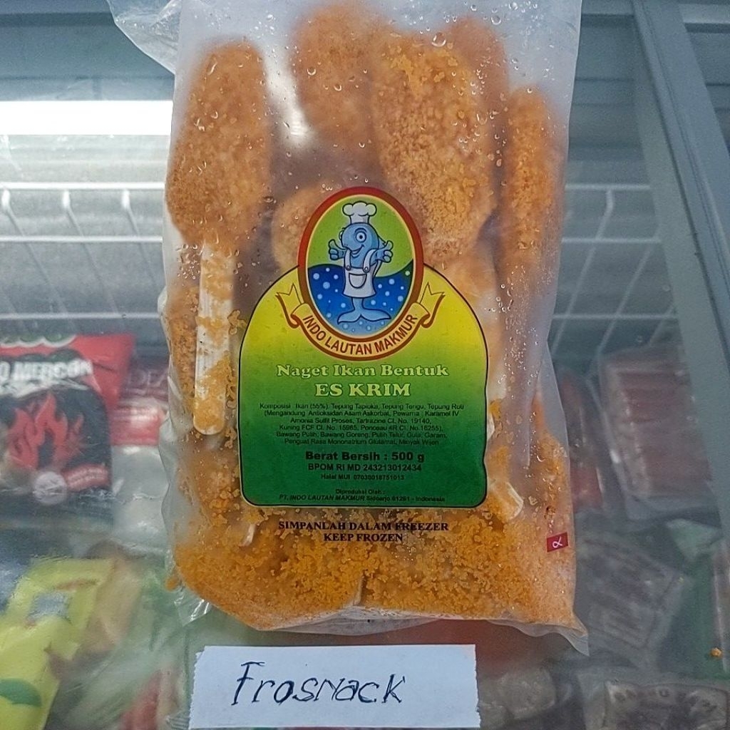 

Naget nugget ikan bentuk es krim 500g merk ilm